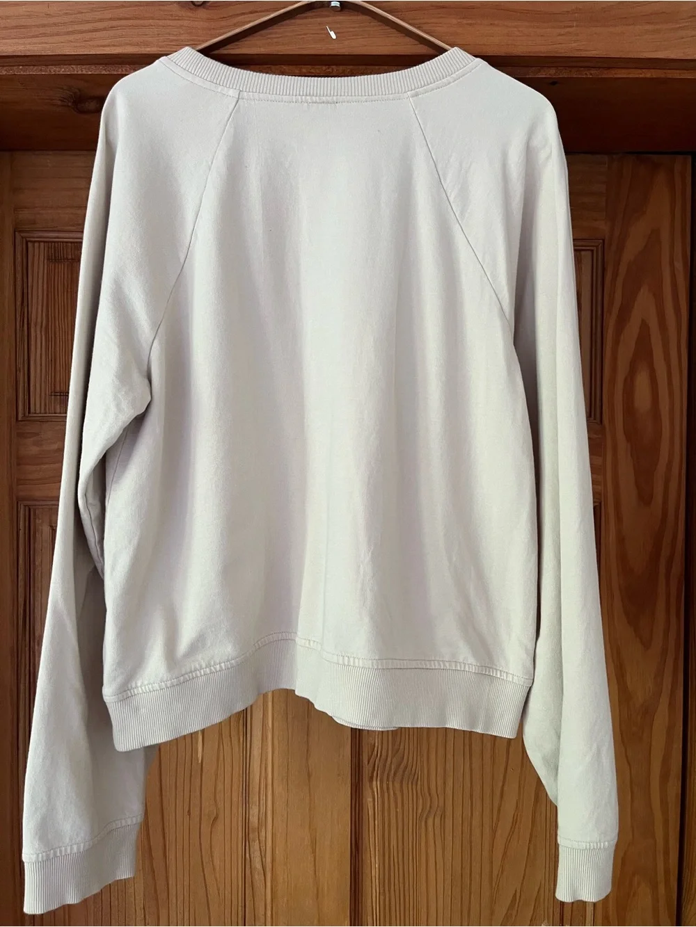 Anthropologie Embroidered Beige Women's Sz Large Sweatshirt - Picture 3 of 6